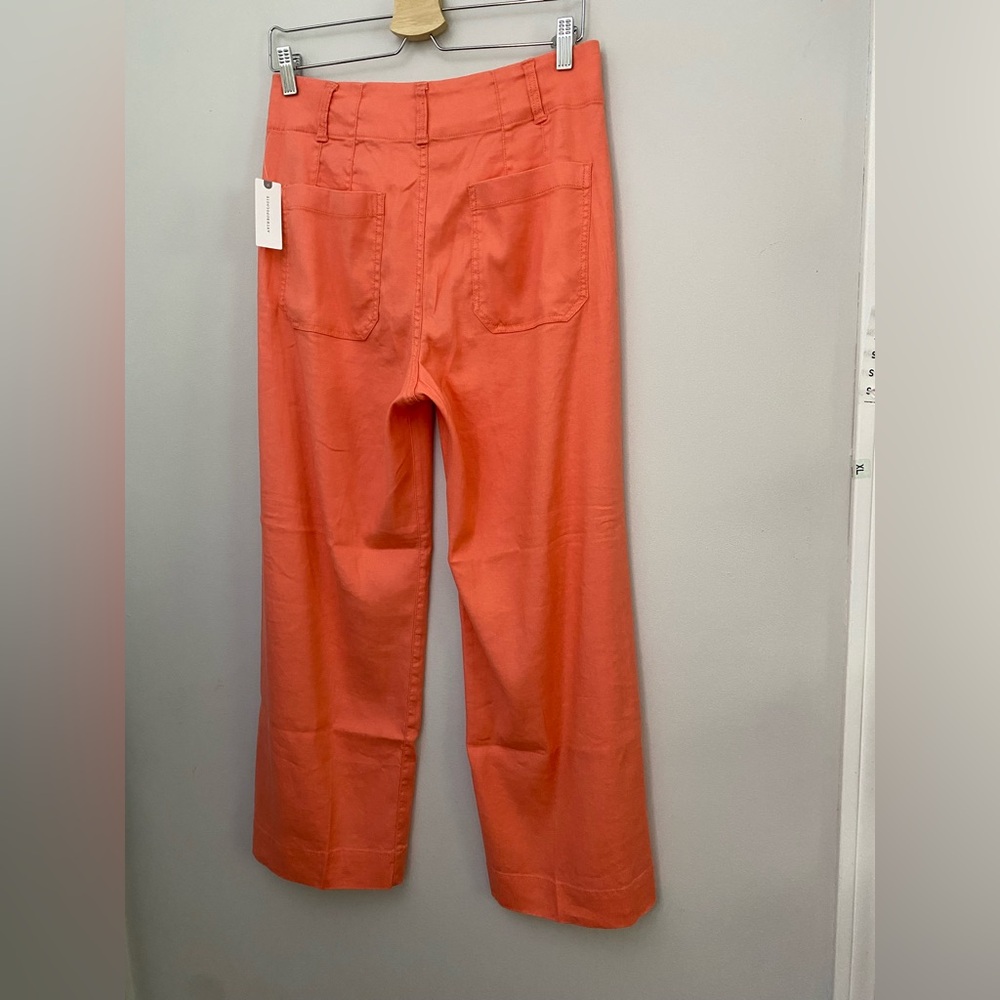 Anthropologie The Colette Cropped Wide-Leg Pants by Maeve Linen Edition 29 - Picture 8 of 10